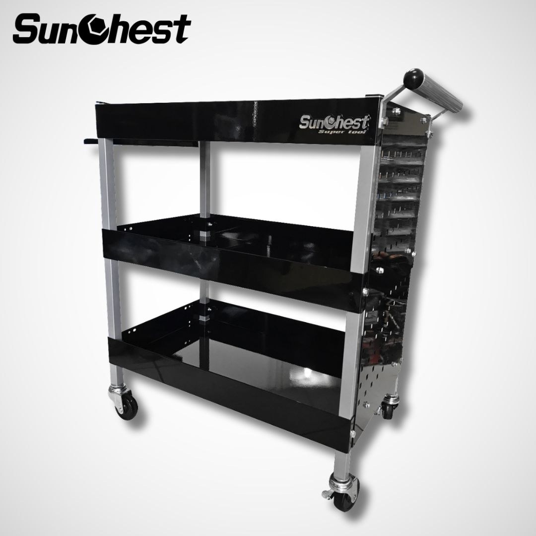 SunChest鐵製三層推車(含側掛版)