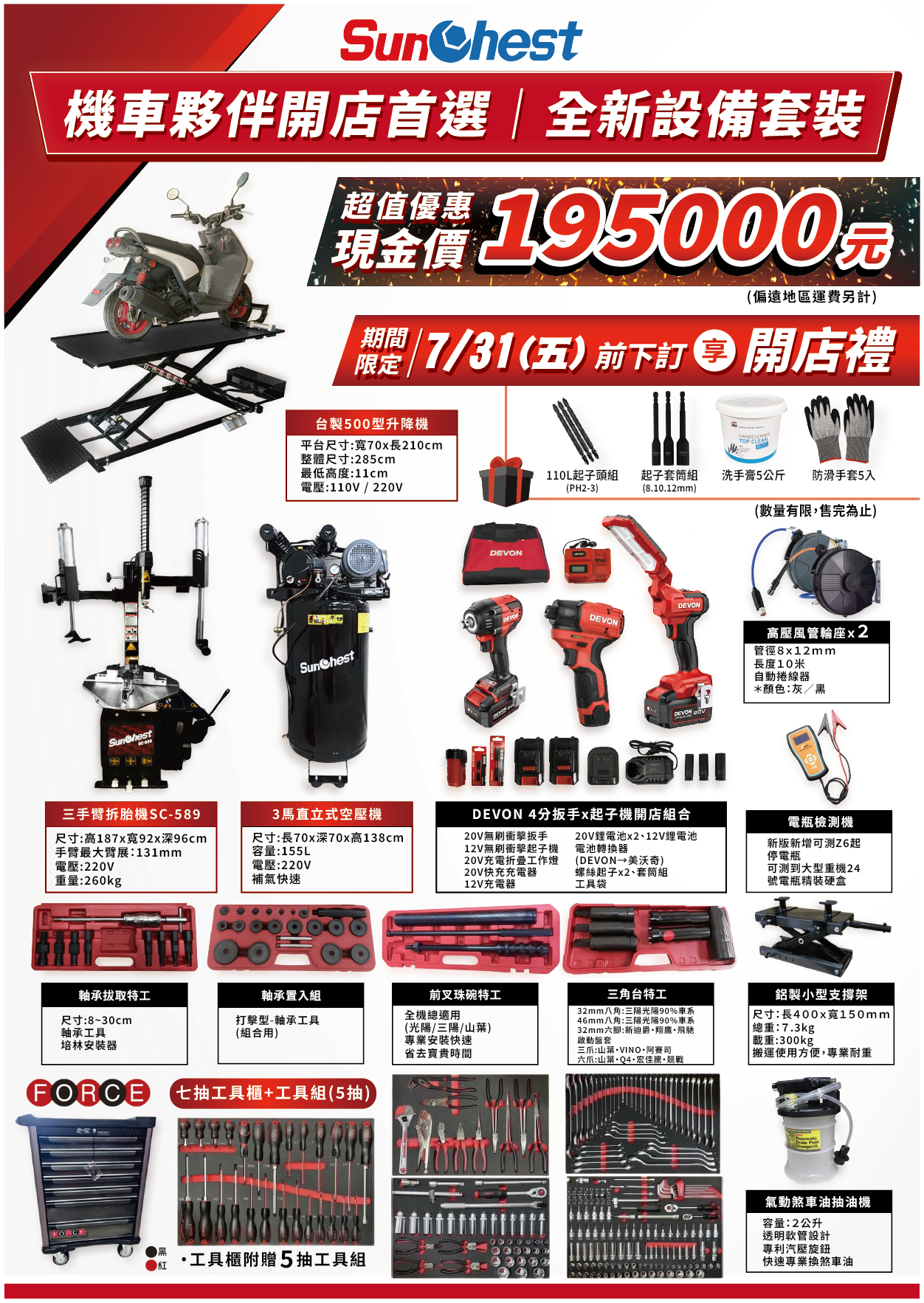 機車開店-全新設備套裝